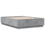vidaXL Cadre de lit sans matelas gris béton 120x190 cm