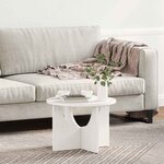 vidaXL Table basse Blanc 50 x 50 x 35 cm Bois massif en pin