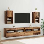 vidaXL Meuble TV mural Bois Ancien 30 5 x 30 x 60 cm Bois d'ingénierie