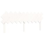 vidaXL Cadre de lit avec tête de lit blanc 200x200 cm bois massif