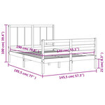 vidaXL Cadre de lit sans matelas 140x190 cm bois massif