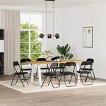 vidaXL Chaise pliante 8 Pièces Noir 48 x 44 x 78 cm Velours