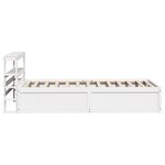 vidaXL Cadre de lit avec tête de lit blanc 90x190cm bois de pin massif