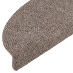 vidaXL Tapis autoadhésifs de marches 5 Pièces Crème 56x17x3 cm Aiguilleté