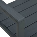 vidaXL Banc de jardin 120 cm PEHD Gris Aspect de bois