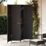 vidaXL Paravent Noir 195 x 180 cm polyrotin