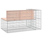 vidaXL Banc jardin design gabion 122x71x65 5 cm bois massif de douglas