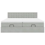 VidaXL Cadre de lit ottoman et matelas gris clair 160x200cm velours