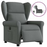 vidaXL Fauteuil inclinable électrique Gris foncé Tissu