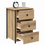 vidaXL Cabinet de chevet avec tiroir 2 Pièces Marron 40 x 36 x 60 cm