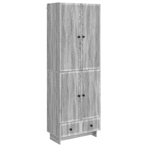 vidaXL Ensemble de Meubles 2 Pièces Sonoma gris 66 x 34 5 x 95 cm