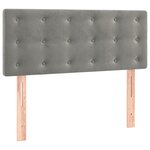 vidaXL Sommier à lattes de lit avec matelas LED Gris clair 120x200 cm