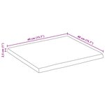vidaXL Dessus de table bord vivant 40x40x2 5 cm bois de manguier brut