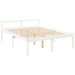 vidaXL Lit pour personne âgée sans matelas blanc bois massif