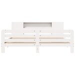 vidaXL Cadre de lit sans matelas blanc 200x200 cm bois massif de pin