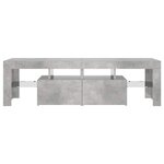 vidaXL Meuble TV avec lumières LED Gris béton 140x36 5x40 cm