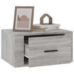 vidaXL Tables de chevet murales 2 Pièces Sonoma gris 50x36x25 cm