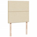 vidaXL Sommier à lattes de lit et matelas Crème 90x190 cm Tissu