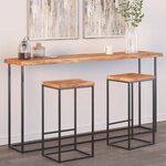 vidaXL Dessus de table 180x40x2 5 cm rectangulaire bois massif acacia