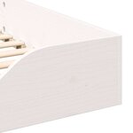 vidaXL Cadre de lit surélevé Blanc 90 x 210 cm Bois massif en pin