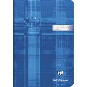 CLAIREFONTAINE  Carnet vocabulaire 14,8x21 64p ligné couleur assortie