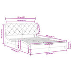 vidaXL Cadre de lit avec LED sans matelas bleu 120x200 cm velours