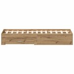 vidaXL Cadre de lit Chêne artisanal 135 x 190 cm Bois d'ingénierie