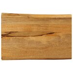 vidaXL Dessus de table 70x40x2 5 cm bord vivant bois massif manguier