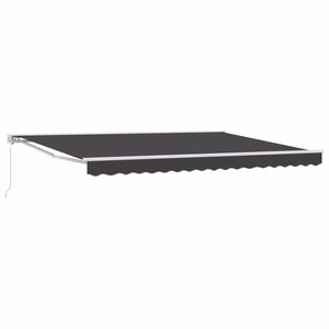 vidaXL Auvent rétractable manuel Anthracite 4 × 3 5 m