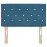 vidaXL Tête de Lit en Velours Argyle Manuel Bleu foncé 80 cm Velours
