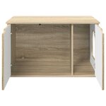 vidaXL Maison pour chat Sonoma 85 x 55 x 53 5 cm Bois d'ingénierie