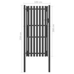 vidaXL Portail de clôture de jardin Acier 1x2 5 m Anthracite