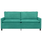 vidaXL Canapé Turquoise 196 x 81 x 87 5 cm Velours