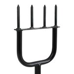 vidaXL Outil aérateur de pelouse Noir 95 x 27 cm Plastique