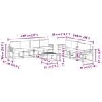 vidaXL Ensemble de canapés d'extérieur 9 pc Blanc et anthracite