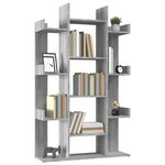vidaXL Bibliothèque Sonoma gris 86x25 5x140 cm Bois d'ingénierie