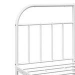 vidaXL Cadre de lit métal sans matelas et tête de lit blanc 140x190 cm