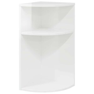 vidaXL Table d'appoint Blanc brillant 29 6 x 29 6 x 60 cm