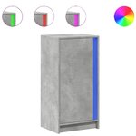 vidaXL Buffet avec LED gris béton 42 5x34x85 cm bois d'ingénierie
