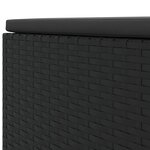 vidaXL Salon de jardin 6 Pièces avec coussins Noir Résine tressée