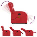 vidaXL Fauteuil inclinable de massage Rouge Similicuir
