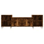 vidaXL Meuble TV Chêne fumé 160x35x55 cm Bois d'ingénierie
