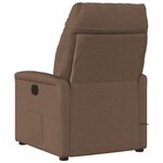 vidaXL Fauteuil de massage inclinable Marron Tissu