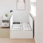 vidaXL Cadre de lit Blanc 200 x 80 x 31 5 cm Bois d'ingénierie