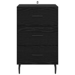 vidaXL Cabinet de chevet Chêne noir 40 x 40 x 66 cm Bois d'ingénierie