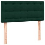 vidaXL Sommier à lattes de lit et matelas et LED vert foncé 80x220 cm velours