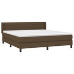 vidaXL Sommier à lattes de lit avec matelas Marron foncé 180x200 cm