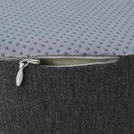 vidaXL Oreiller avec oreiller Gris foncé 50 x 43 x 10 cm Coton