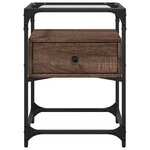 vidaXL Table de chevet chêne marron 40x40x55 cm bois d’ingénierie
