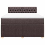 vidaXL Sommier à lattes de lit avec matelas Marron foncé 160x200 cm